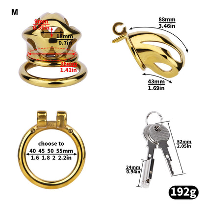 Gold Cobra Peniskäfig mit Schloss