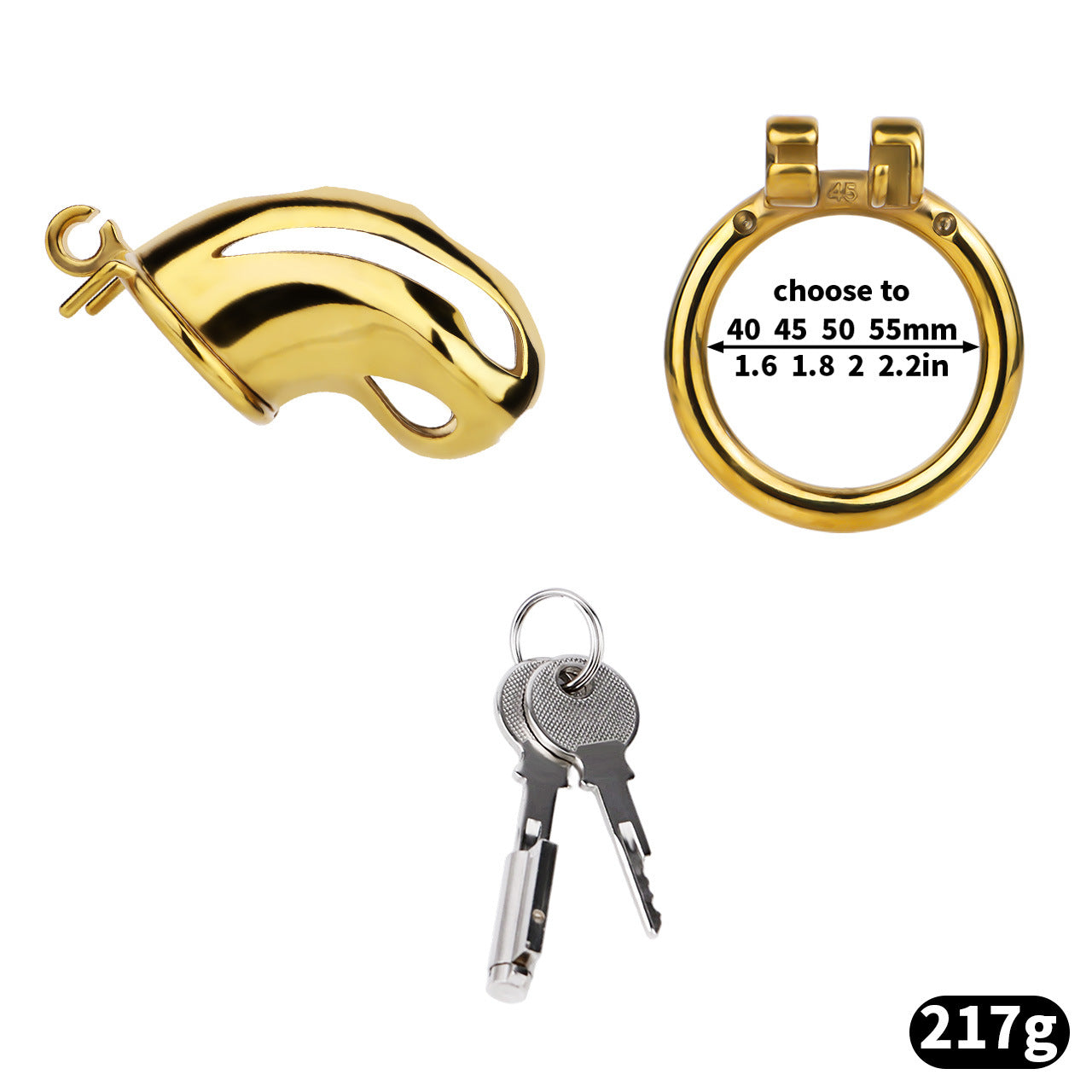 Gold Cobra Peniskäfig mit Schloss