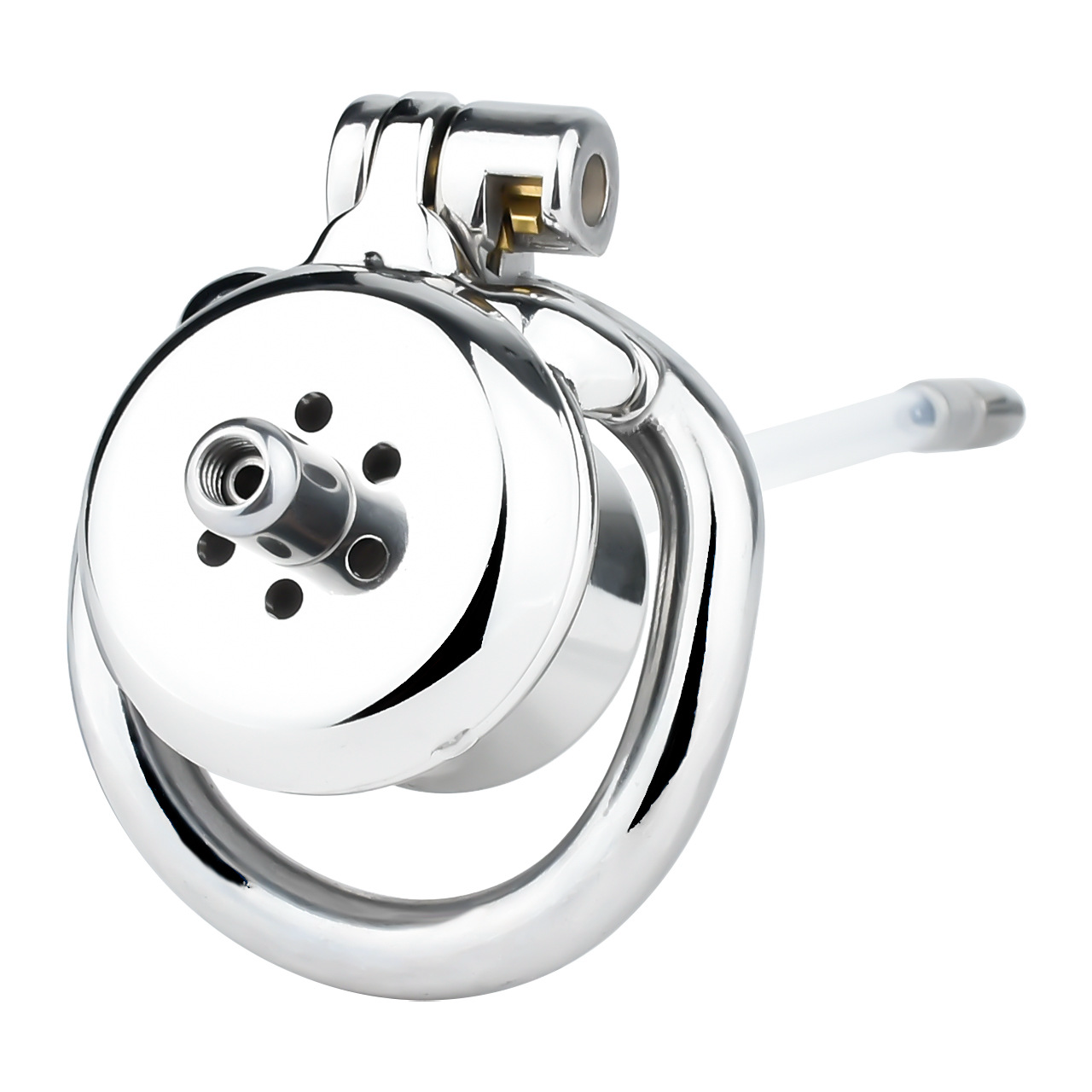 Sleek Inverted Chastity Cage with Removable Soft Silicone Catheter Negative Reversed Cock Cage for Men Gay and Sissy