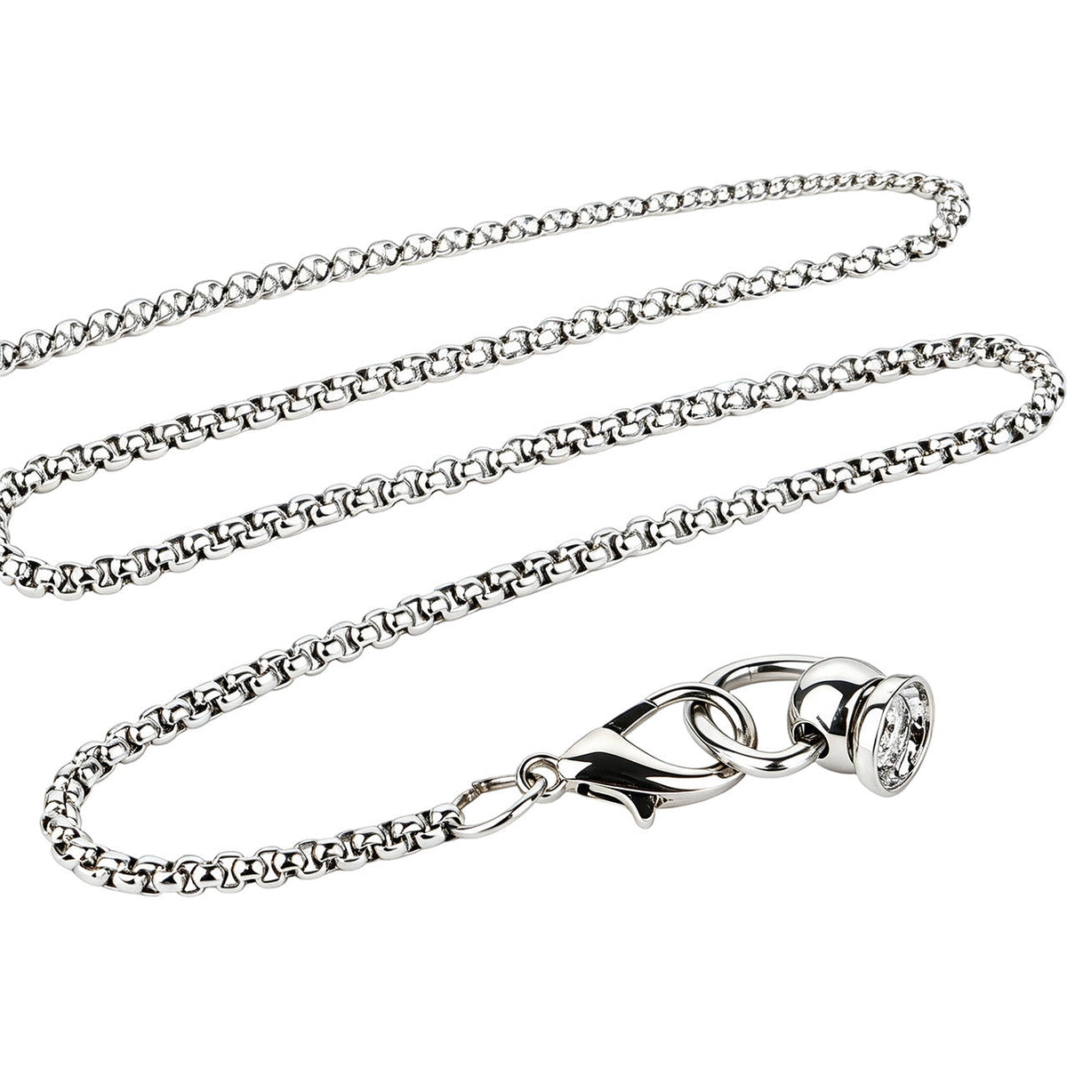 Flat Metal Chastity Device for Men with Detachable Chain Leash