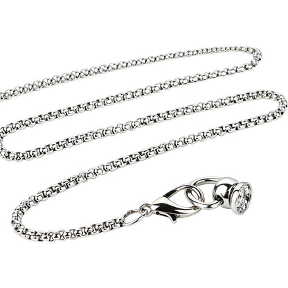 Flat Metal Chastity Device for Men with Detachable Chain Leash