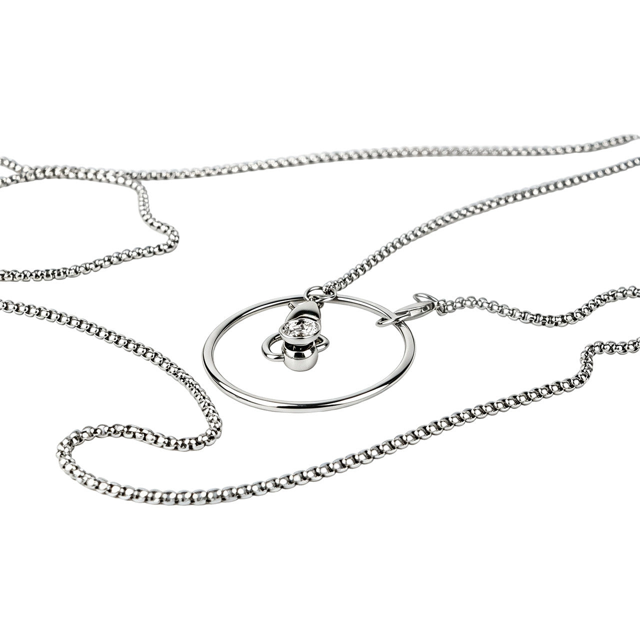 Flat Metal Chastity Device for Men with Detachable Chain Leash