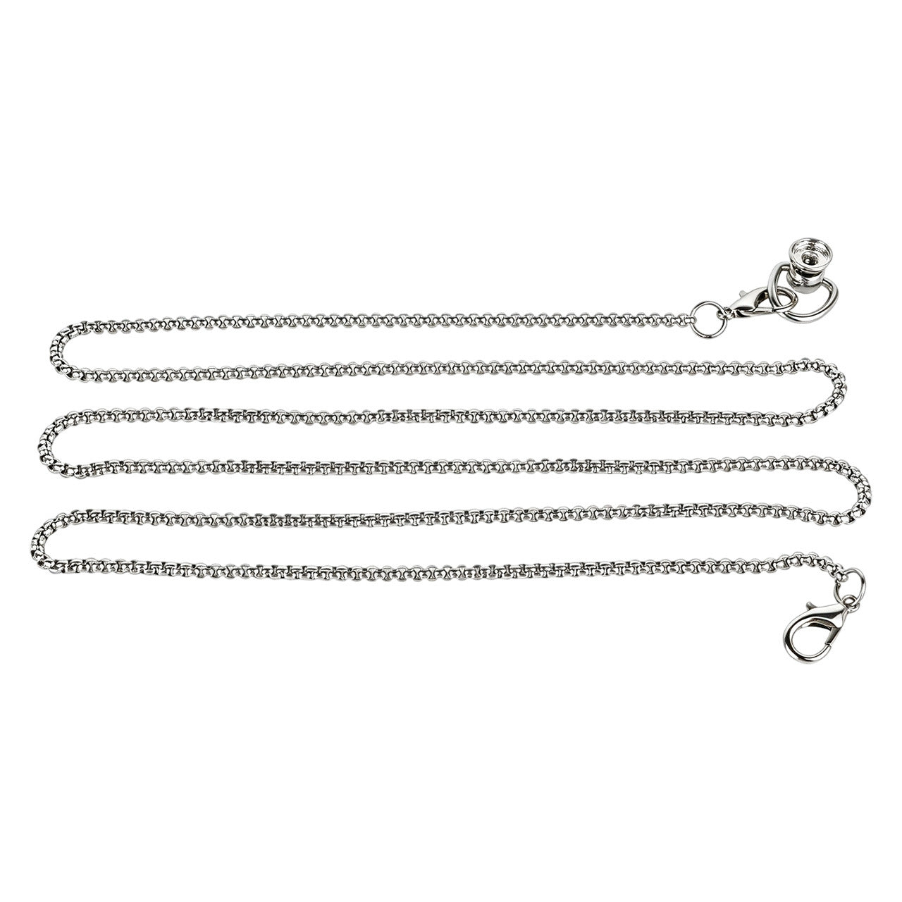 Flat Metal Chastity Device for Men with Detachable Chain Leash