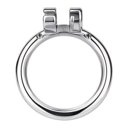 Flat & Inverted  Stainless Steel Chastity Cage - Small to Large Inverted Plugs