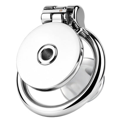 Flat & Inverted  Stainless Steel Chastity Cage - Small to Large Inverted Plugs