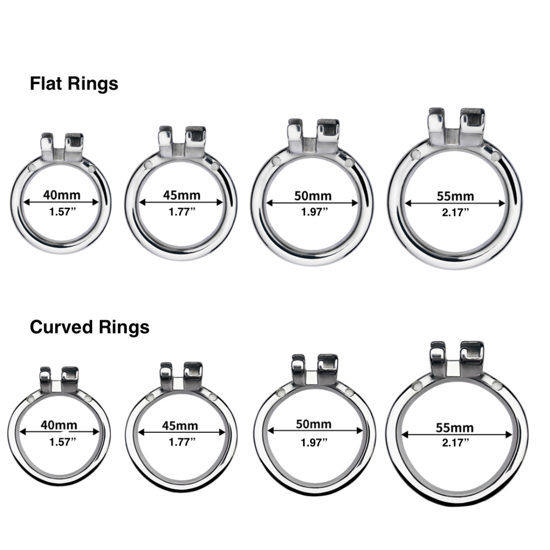 Flat Metal Chastity Device for Men with Detachable Chain Leash