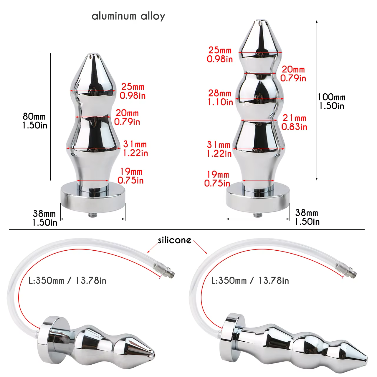 Urethral Inverted Chastity Cage with Detachable Anal Plug Negative Cock Cage for Dual Chastity Play