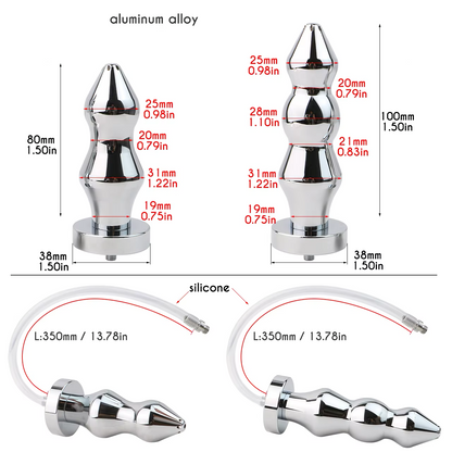 Urethral Inverted Chastity Cage with Detachable Anal Plug Negative Cock Cage for Dual Chastity Play