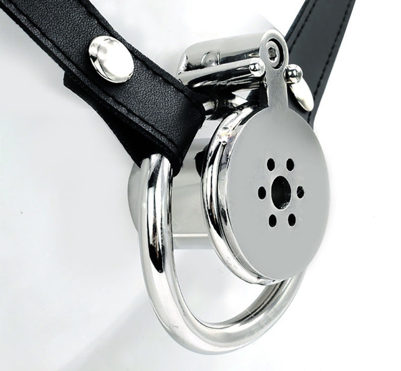 wearable negative chastity cage with metal plug
