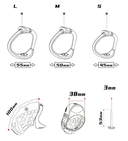 Wireless Remote Electric Shock Chastity Cage Set - KeepMeLocked