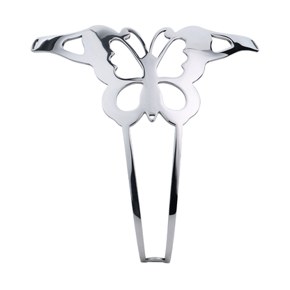 Women’s Fetish Butterfly Metal Chastity Belt with Chains Lock Belt for Female Chastity Play