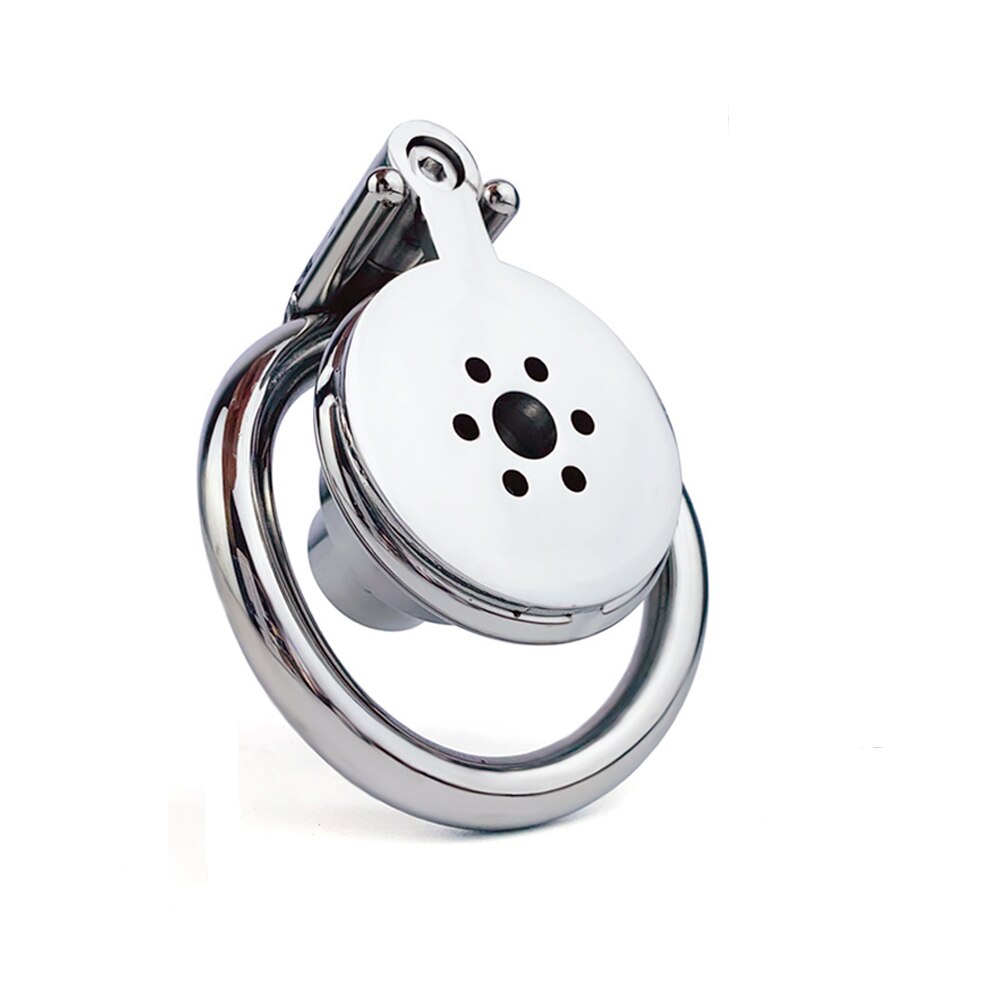 Inverted Chastity Cage with Removable Urethral Plug - Negative Cock Cage in Stainless Steel - KeepMeLocked