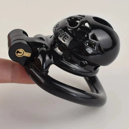 Black Small Plastic Chastity Cage Sex Slave Penis Lock