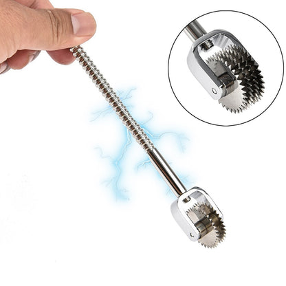 Electric Shock Stimulation Device Set | Metal Anal Butt Plug Pinwheel Roller - KeepMeLocked