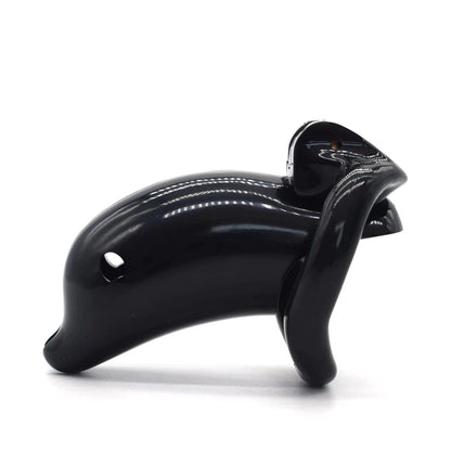 Dolphin Plastic Chastity Cage For Men with Breathable Holes and 4 Penis Rings - PinkChastity