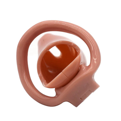 Dolphin Plastic Chastity Cage For Men with Breathable Holes and 4 Penis Rings - PinkChastity