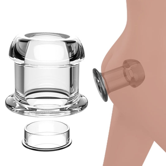 Hollow Speculum Peeking Anal Beads Butt Plug with Stopper | Transparent, Expandable, and Versatile for Adults - KeepMeLocked