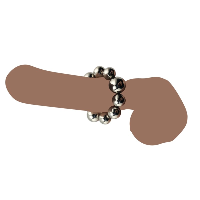 Large Metal strong Magnetic cock ring | ball lock stretcher scrotum Bondage sex toy - KeepMeLocked