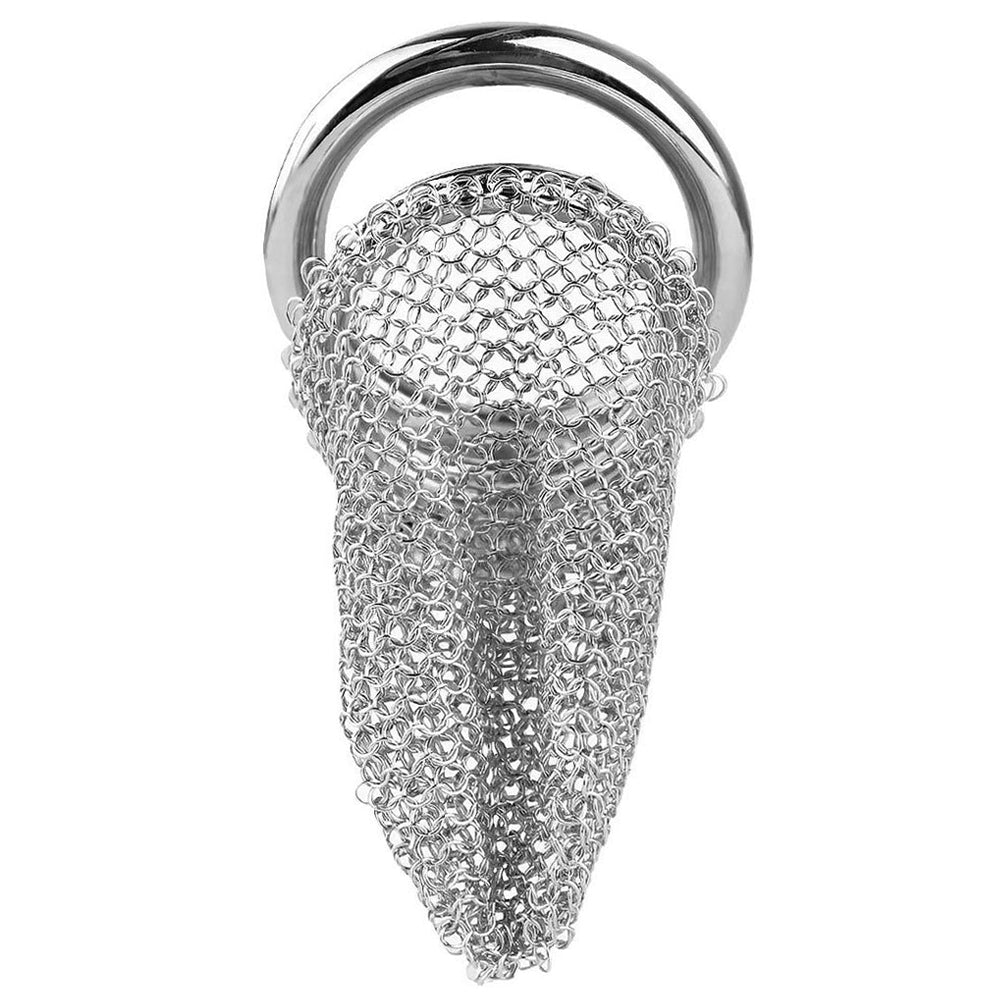 Large Metal Chastity Cage for Men Hollow Mesh Penis Sleeve