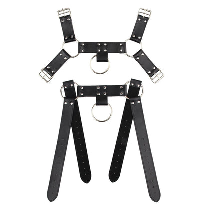 PU Leather Male Sexy Chastity Bondage and Chastity Underwear - Lock Adult Erotic Penis Cage Cock Rings - KeepMeLocked