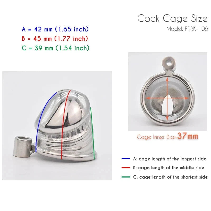Penis Shape Small Metal Cock Cage 