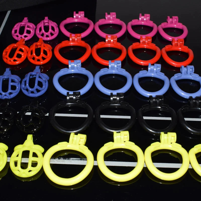 Plastic penis rings for chastity cages multicolor