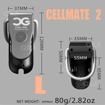 Cellmate2 Electric Shock Male Chastity Device | APP Remote Control Penis Cage | Cock Ring Lock Sex Toy For Men and Gay - KeepMeLocked