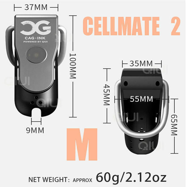 Cellmate2 Electric Shock Male Chastity Device | APP Remote Control Penis Cage | Cock Ring Lock Sex Toy For Men and Gay - KeepMeLocked