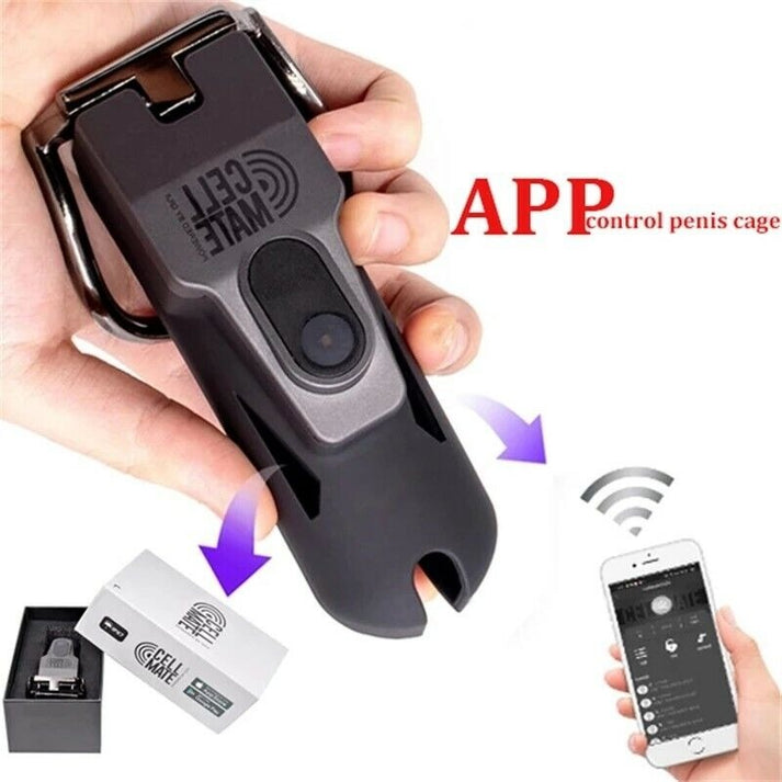 Cell mate 2 Electric Shock Male Chastity Cage APP Remote Control ...