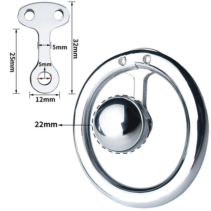 Inverted Chastity Cage with Stainless Steel Ball - KeepMeLocked