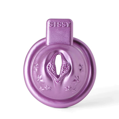 Sissy Resin 3D-Printed Chastity Cage Small Pussy Cock Cage - Purple - PinkChastity