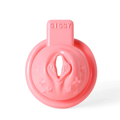 Sissy Resin 3D-Printed Chastity Cage Small Pussy Cock Cage - Pink - PinkChastity