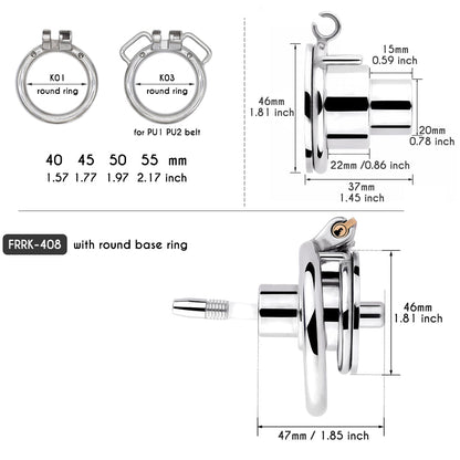 Negative Inverted Chastity Cage with Silicone Urethral Catheter - KeepMeLocked