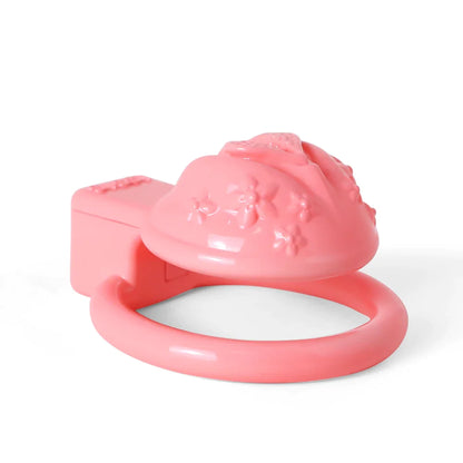 Sissy Resin 3D-Printed Chastity Cage Small Pussy Cock Cage - Pink - PinkChastity