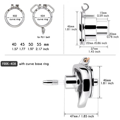 Negative Inverted Chastity Cage with Silicone Urethral Catheter - KeepMeLocked