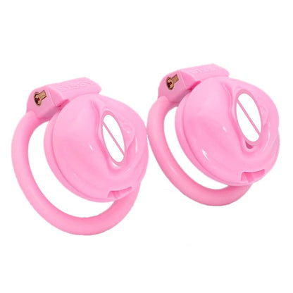 Pink Sissy Chastity Cage: Small Male Chastity Device for BDSM Bondage, Lockable Slave Penis Ring - KeepMeLocked