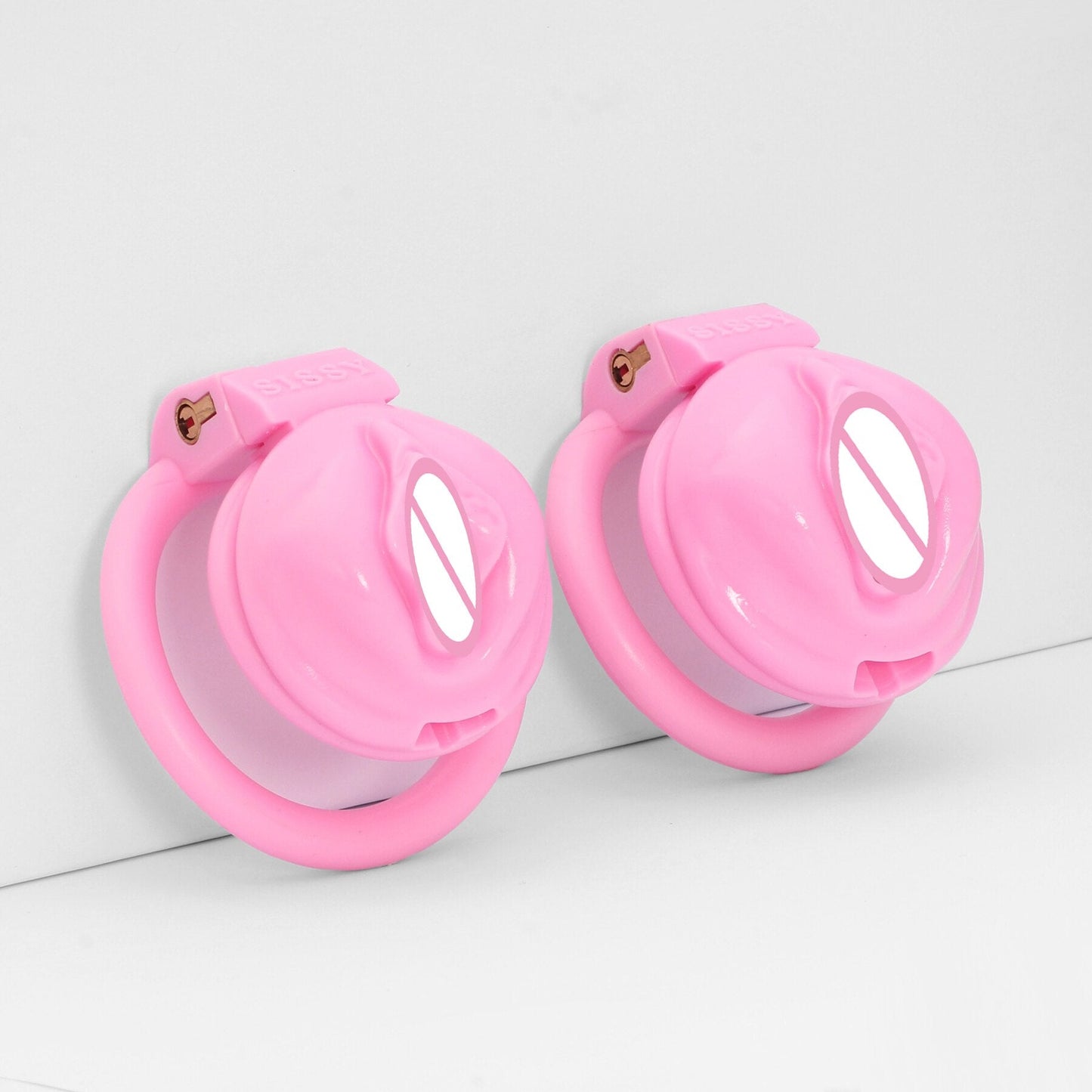 Pink Sissy Chastity Cage: Small Male Chastity Device for BDSM Bondage, Lockable Slave Penis Ring - KeepMeLocked