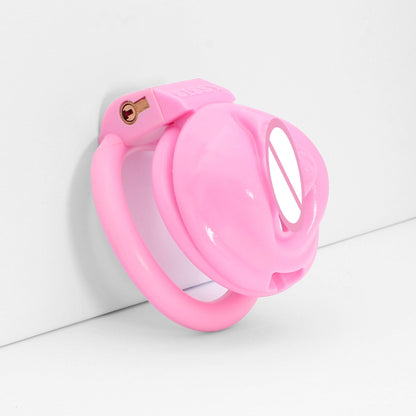 Pink Sissy Chastity Cage: Small Male Chastity Device for BDSM Bondage, Lockable Slave Penis Ring - KeepMeLocked