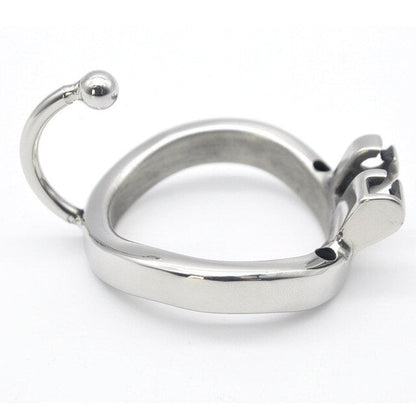 Male Chastity Cock Cage: Stainless Steel Hollow Breathable Sleeve with Urinary Catheter Tube Lock - KeepMeLocked