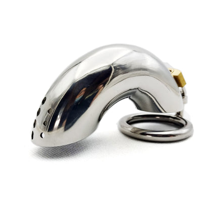 Men's Stainless Steel Chastity Device: Lockable Full Closed Cock Cage Belt with Penis Rings Sleeve for Adult BDSM Play - KeepMeLocked