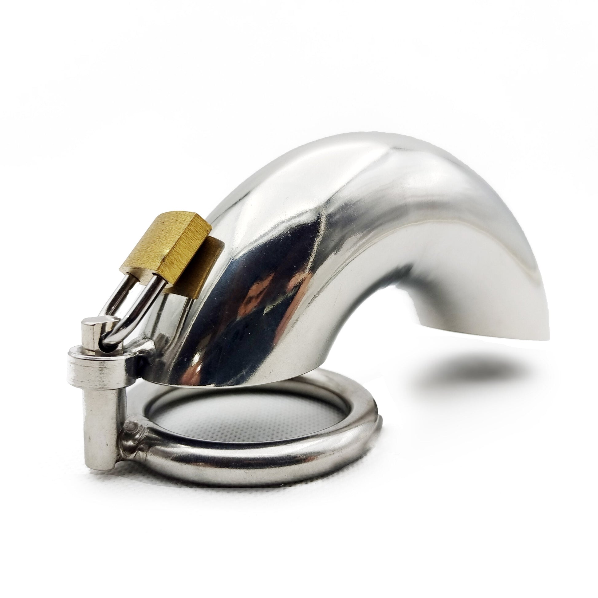 Men's Stainless Steel Chastity Device: Lockable Full Closed Cock Cage Belt with Penis Rings Sleeve for Adult BDSM Play - KeepMeLocked