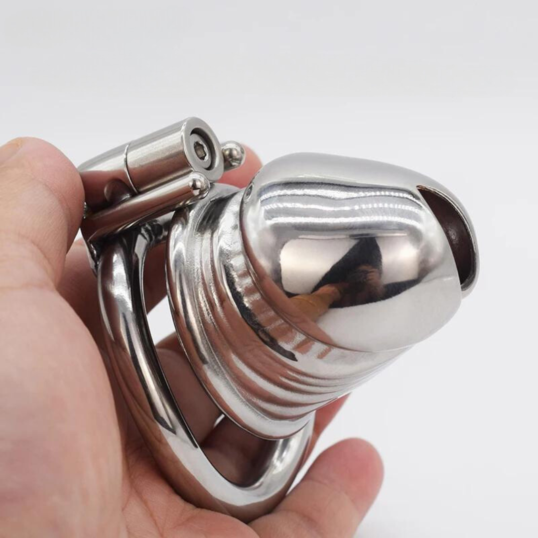 Stainless Steel Penis Shape Chastity Cage Small Size