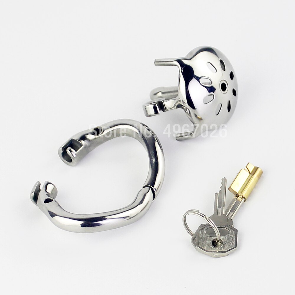 Lockable Stainless Steel Chastity Cage with Anti-Shedding Ring – Secure Control & Discreet Power