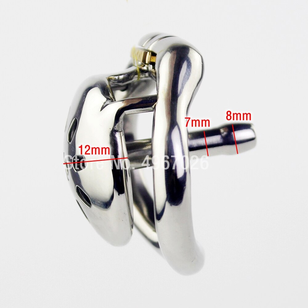 Inverted Chastity Cage with Catheter For Men - Stainless Steel Cock Cage - KeepMeLocked
