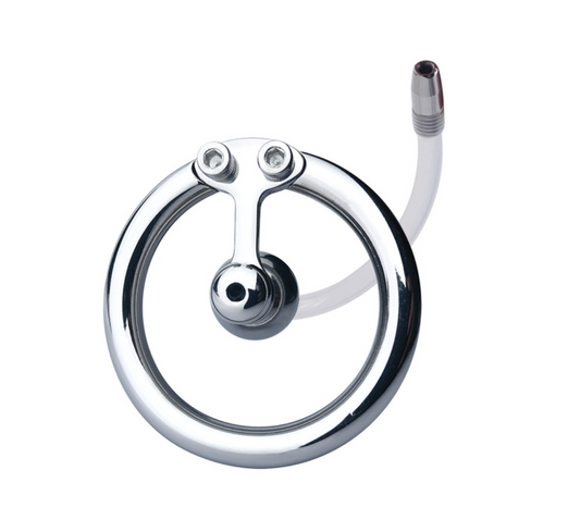 Inverted Chastity Cage with Silicone Urethral Catheter - KeepMeLocked