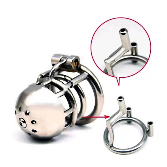 Metal Chastity Cage with Through Hole PA - Cock Cage For Men - KeepMeLocked