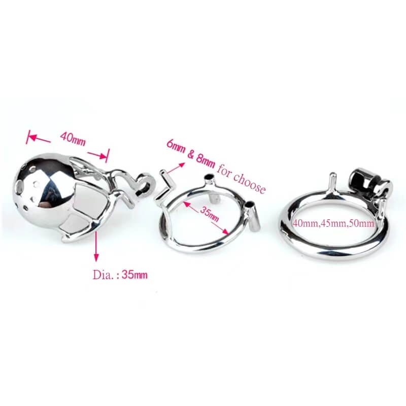 Metal Chastity Cage with Through Hole PA - Cock Cage For Men - KeepMeLocked