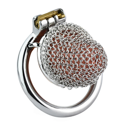 micro mesh metal chastity cage for men soft penis sleeve male chastity device