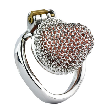 micro mesh metal chastity cage for men soft penis sleeve male chastity device