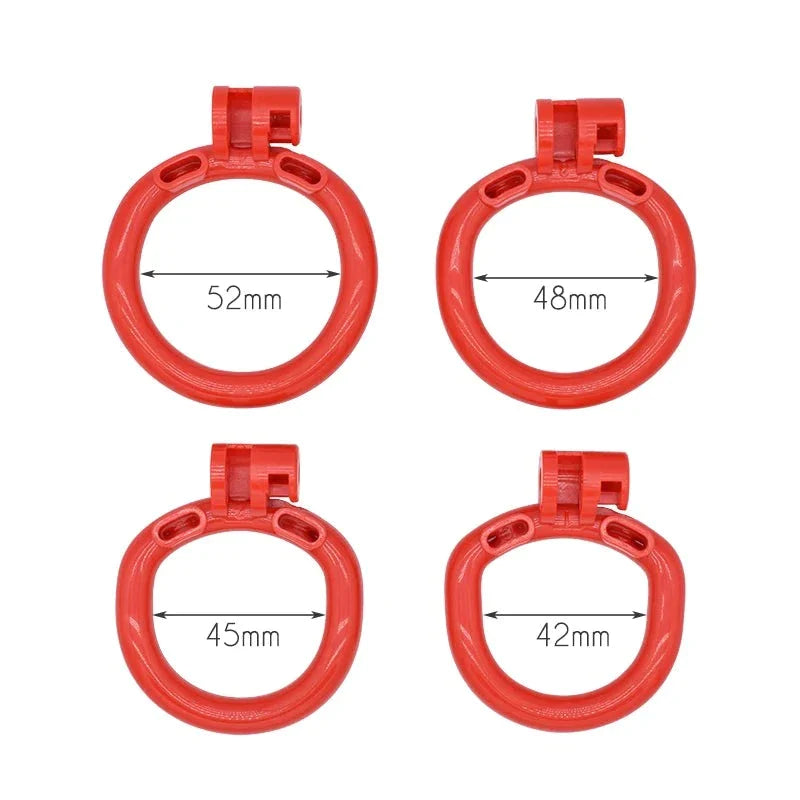 red plastic penis rings for cock cages